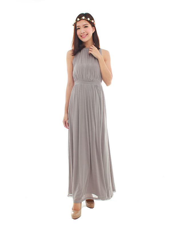 Paris Maxi Dress in Dusty Grey